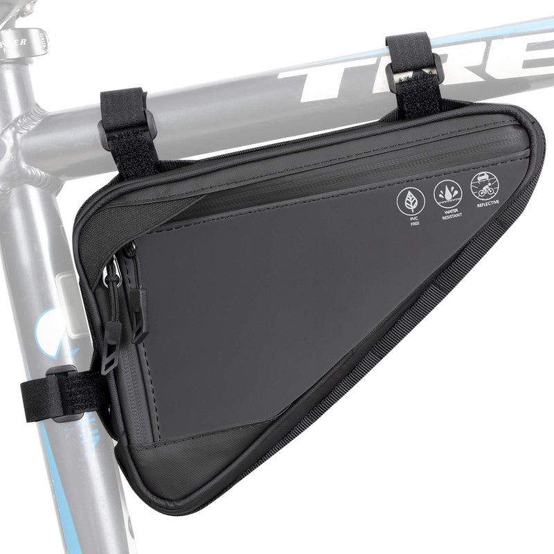 WOTOW 2L Water-Resistant Reflective Triangle Bike Frame Bag