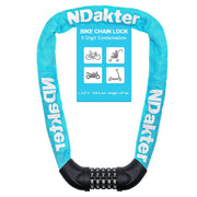 NDakter 5-Digit Heavy-Duty Combination Bike Chain Lock