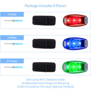 9-Pack LED Clip-On Safety Strobe Lights for Night Cycling