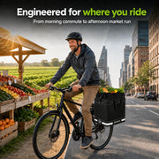 RideSecure Grocery Bike Pannier with 3-Point Lock System
