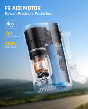 Fanttik X9 Ace Mini 150 PSI Electric Bike Pump with Auto Stop