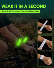 Fitense 2-Pack Rechargeable LED Reflective Safety Armbands