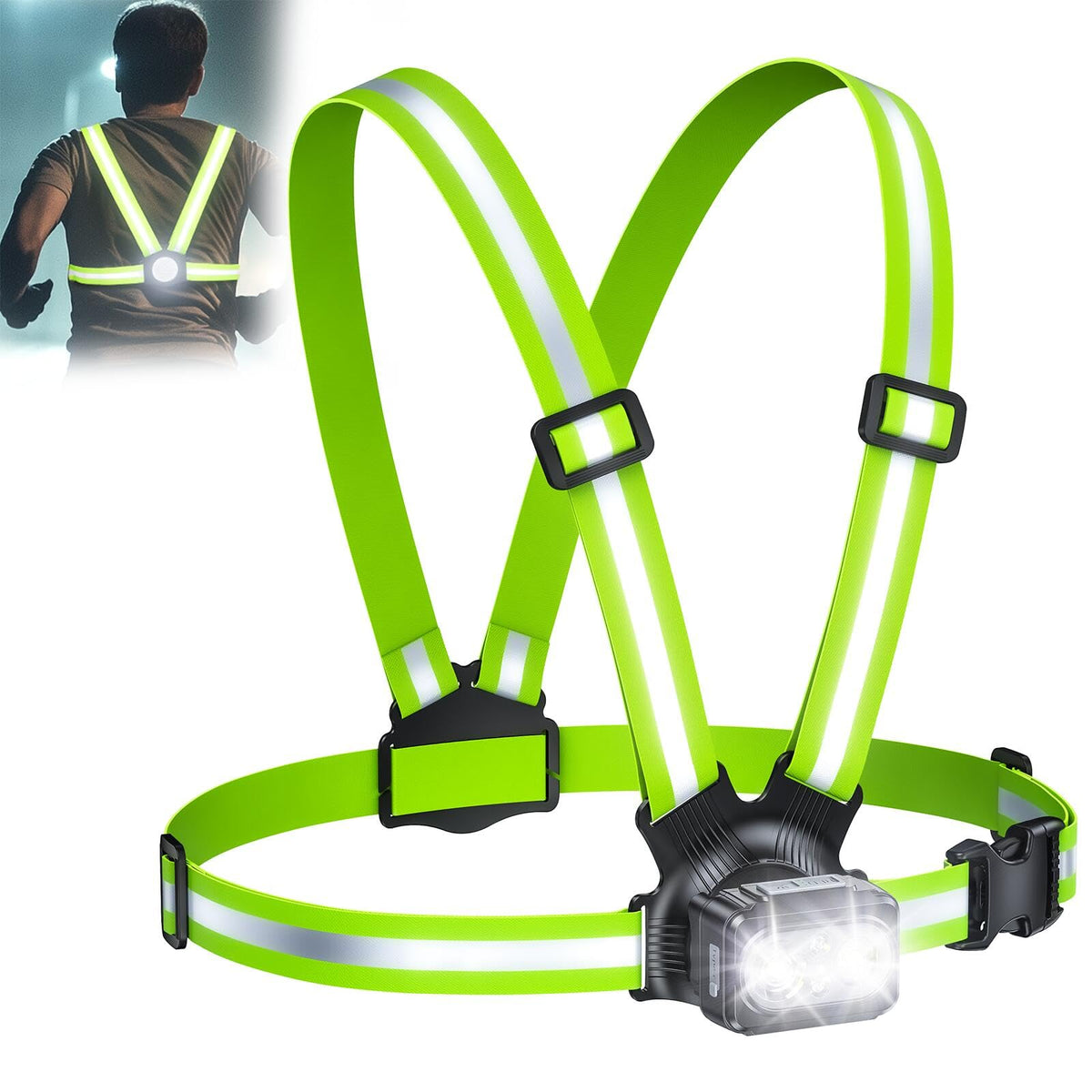 Viccux 500LM Reflective LED Safety Vest for Night Cycling
