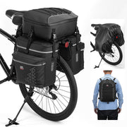KEMIMOTO Large-Capacity Bike Pannier Set with Rain Cover