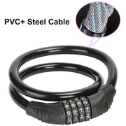2-Pack 4-Digit Resettable Combination Bike Cable Locks