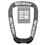 NDakter 5-Digit Heavy-Duty Combination Bike Chain Lock