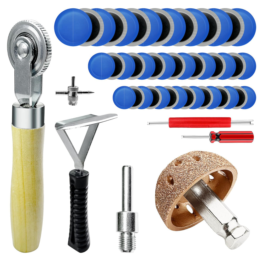 53-Piece Heavy-Duty Tire Patch & Repair Tool Kit