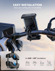 Lamicall 1s Quick-Lock Bike Phone Mount for 6–7.2" Phones