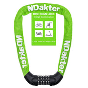 NDakter 5-Digit Heavy-Duty Combination Bike Chain Lock