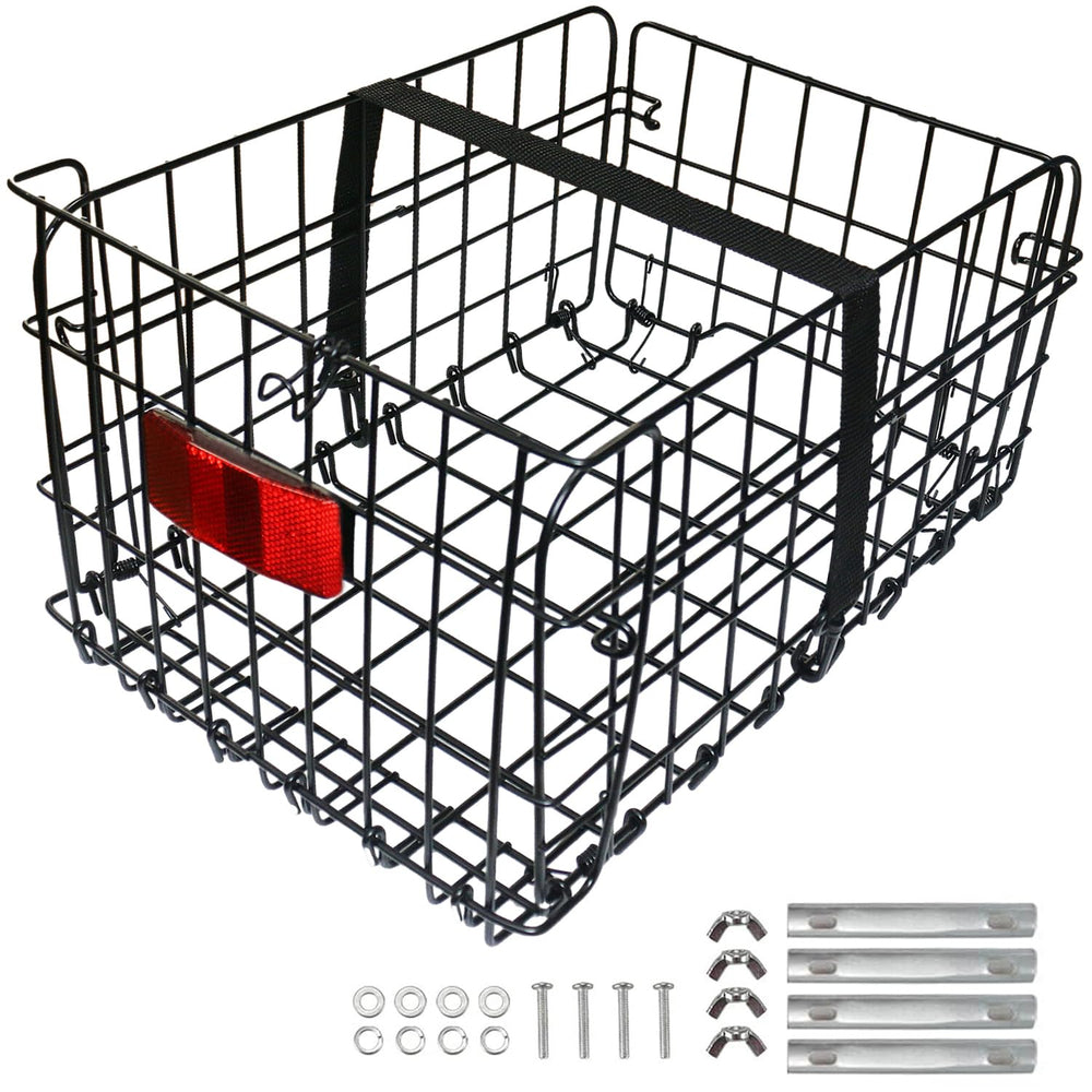Huntoshon Quick-Release Folding Rear Bike Cargo Basket