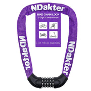 NDakter 5-Digit Heavy-Duty Combination Bike Chain Lock