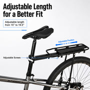 Adjustable Quick-Release Bike Rear Cargo Rack Mount