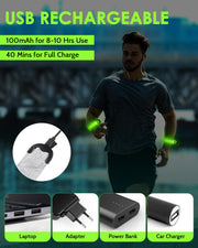 Fitense 2-Pack Rechargeable LED Reflective Safety Armbands