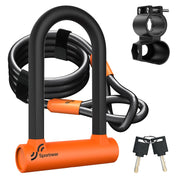 Sportneer Heavy-Duty Bike U-Lock with 5ft Security Cable