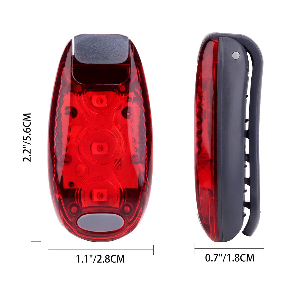 9-Pack LED Clip-On Safety Strobe Lights for Night Cycling