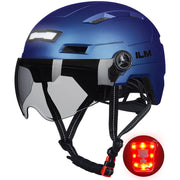 ILM E3-10L Adult Bike Helmet with Front & Rear LED Lights