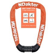 NDakter 5-Digit Heavy-Duty Combination Bike Chain Lock