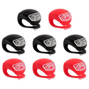 8-Pack Waterproof Silicone LED Front & Rear Bike Lights