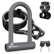 Sportneer Heavy-Duty Bike U-Lock with 5ft Security Cable