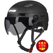 ILM E3-10L Adult Bike Helmet with Front & Rear LED Lights