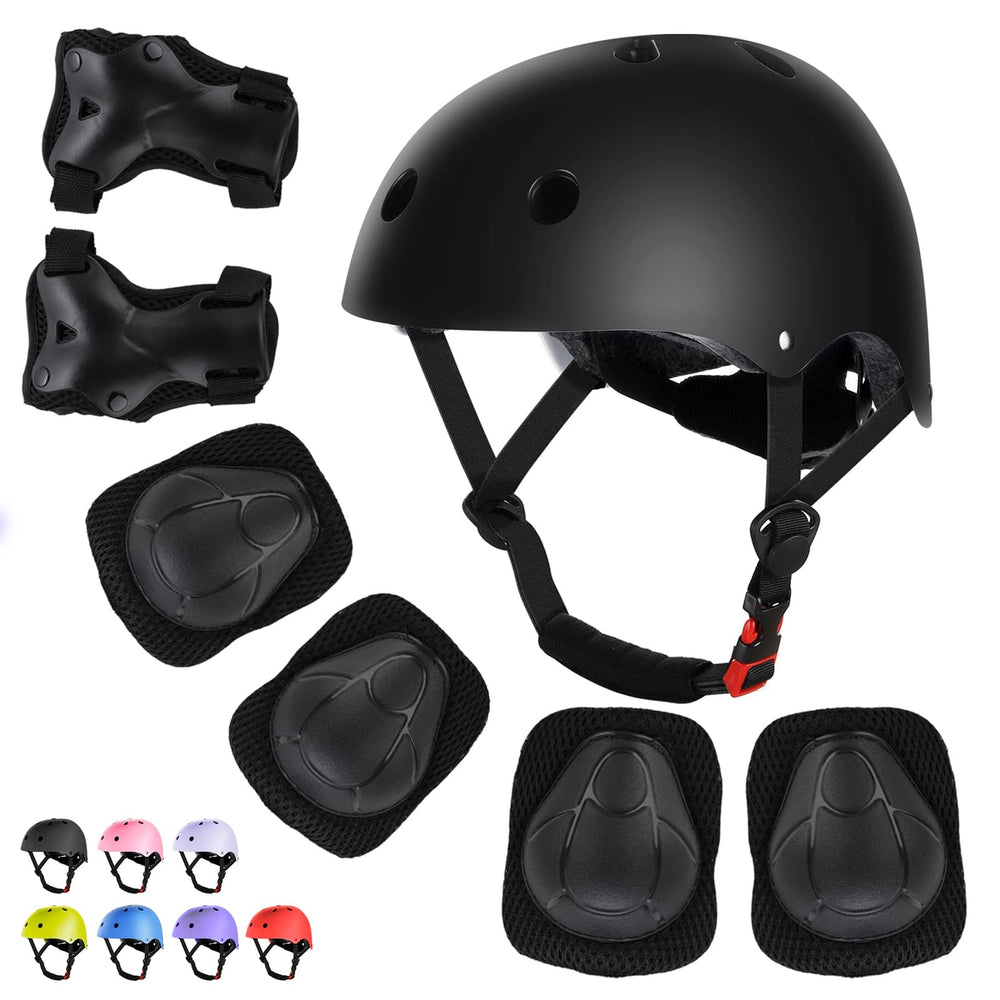 WayEee Kids Bike Helmet & Knee Pad Protective Set, Ages 3–14