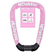 NDakter 5-Digit Heavy-Duty Combination Bike Chain Lock