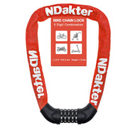 NDakter 5-Digit Heavy-Duty Combination Bike Chain Lock