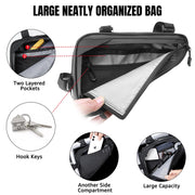 WOTOW 2L Water-Resistant Reflective Triangle Bike Frame Bag