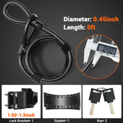 Sportneer Heavy-Duty Bike U-Lock with 5ft Security Cable