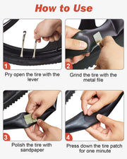 Zacro 91-Piece Bike Tire Repair Kit with Tire Levers