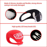 8-Pack Waterproof Silicone LED Front & Rear Bike Lights