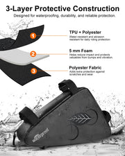 NDakter Water-Resistant Triangle Bike Frame Storage Bag