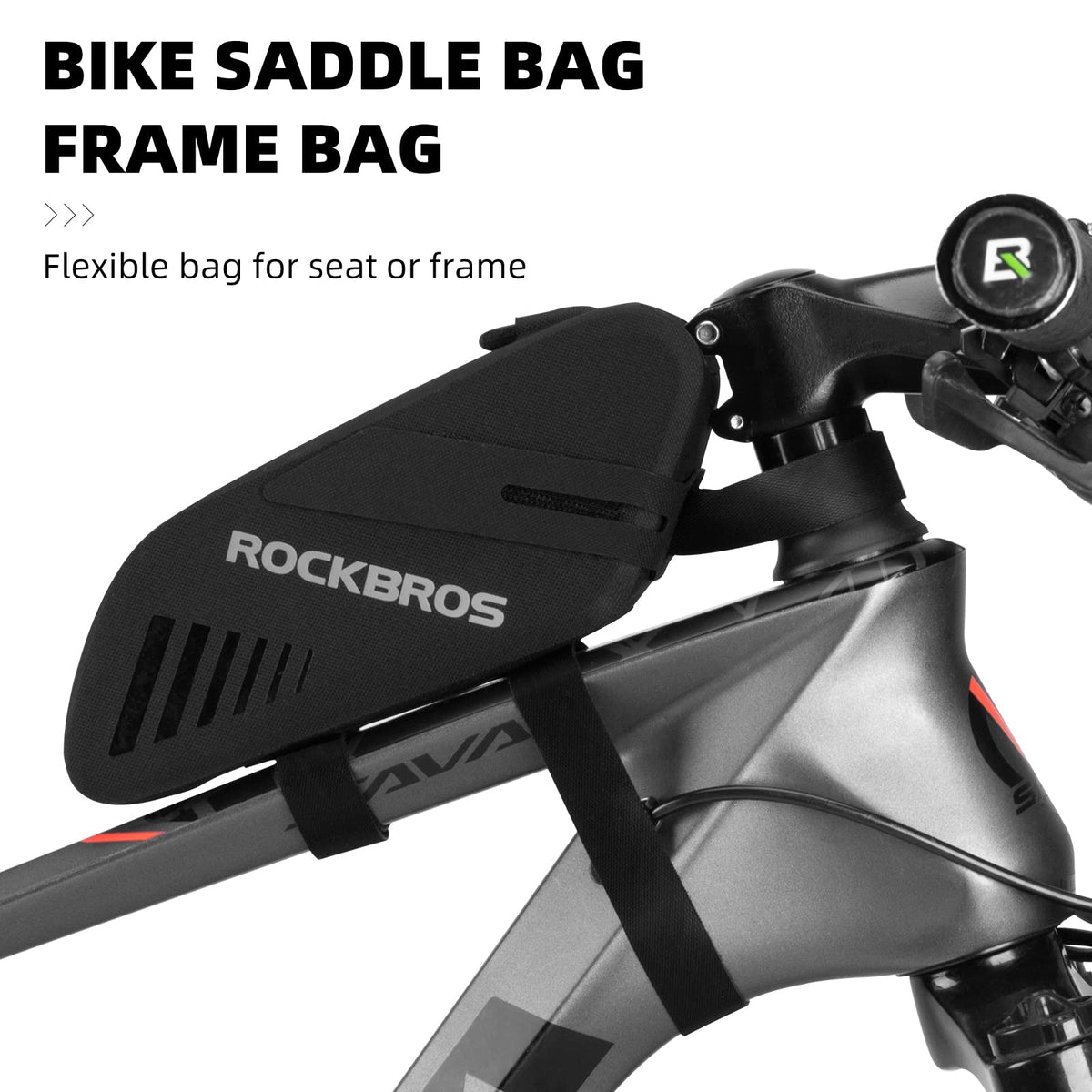 ROCKBROS 0.6L Waterproof Bike Saddle & Frame Bag