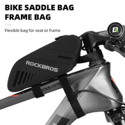 ROCKBROS 0.6L Waterproof Bike Saddle & Frame Bag
