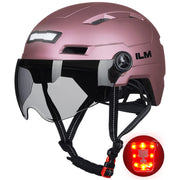 ILM E3-10L Adult Bike Helmet with Front & Rear LED Lights