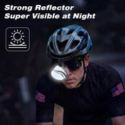 Adjustable Bike Helmet Mirror with Rear Safety Reflector