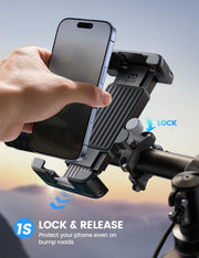 Lamicall 1s Quick-Lock Bike Phone Mount for 6–7.2" Phones