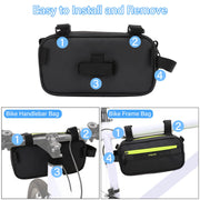 MOSISO Bike Handlebar Bag & Front Frame Storage Pouch