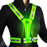 High-Visibility LED Reflective Safety Vest for Night Cycling