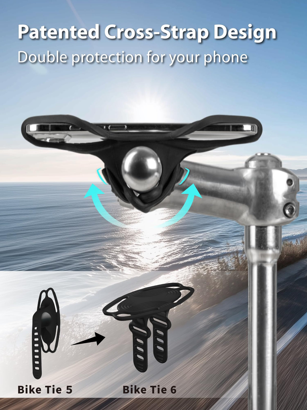 Bone Bike Tie 6 Universal Phone Mount for 4.7–7.2" Phones