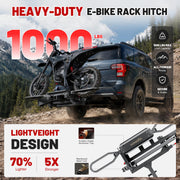 1-Bike Hitch Rack with Ramp, 1000 lb Capacity & Anti-Rattle