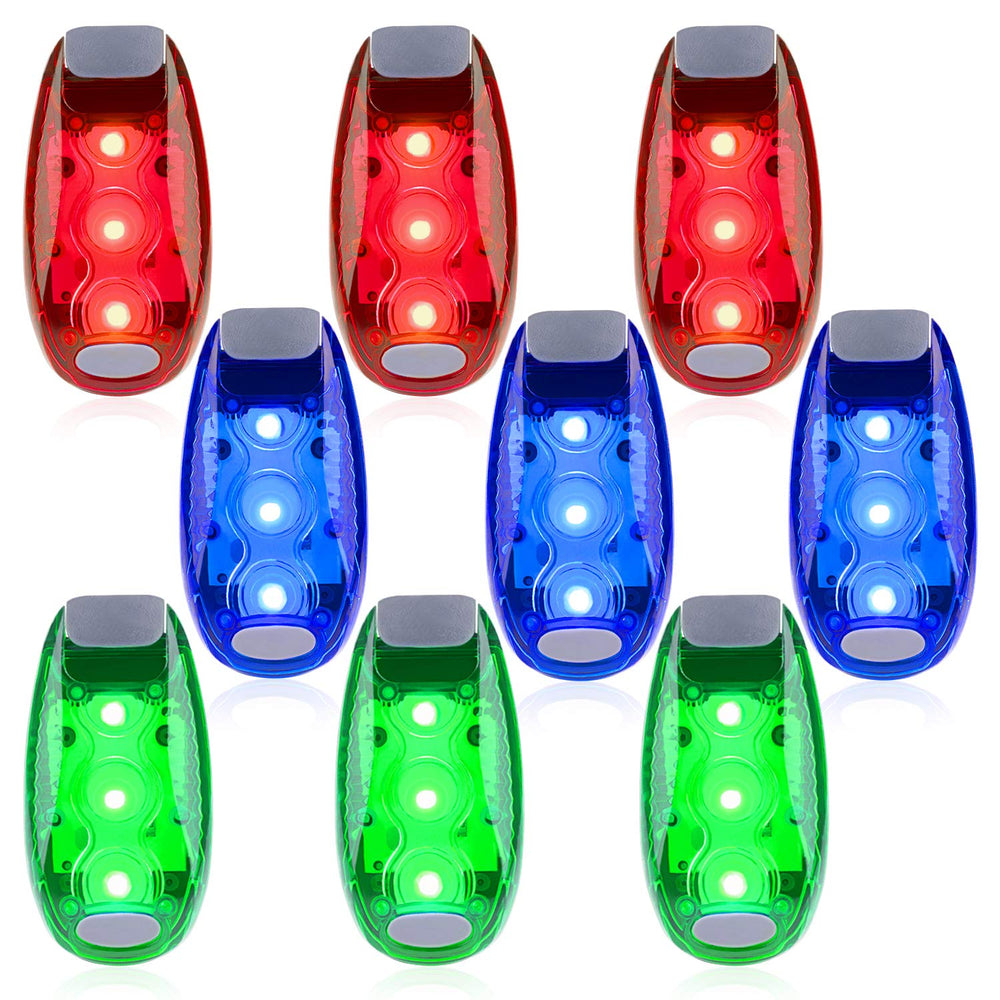 9-Pack LED Clip-On Safety Strobe Lights for Night Cycling