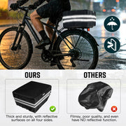 RAYMACE Large Bike Basket with Waterproof Cover & Cargo Net