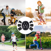 WayEee Kids Bike Helmet & Knee Pad Protective Set, Ages 3–14