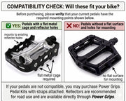 POWER GRIPS Hands-Free Bike Pedal Retention Strap Set