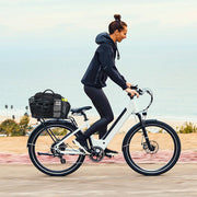 Rear Bike Basket with Cargo Net & Waterproof Cover