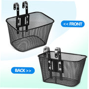 Universal Iron Front Bike Basket with Mounting Straps