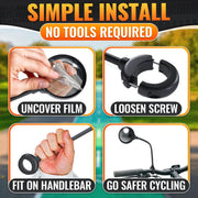 Adjustable Wide-Angle Bike Handlebar Rear View Mirror