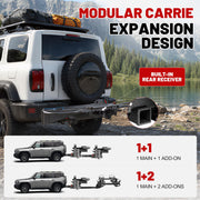 1-Bike Hitch Rack with Ramp, 1000 lb Capacity & Anti-Rattle