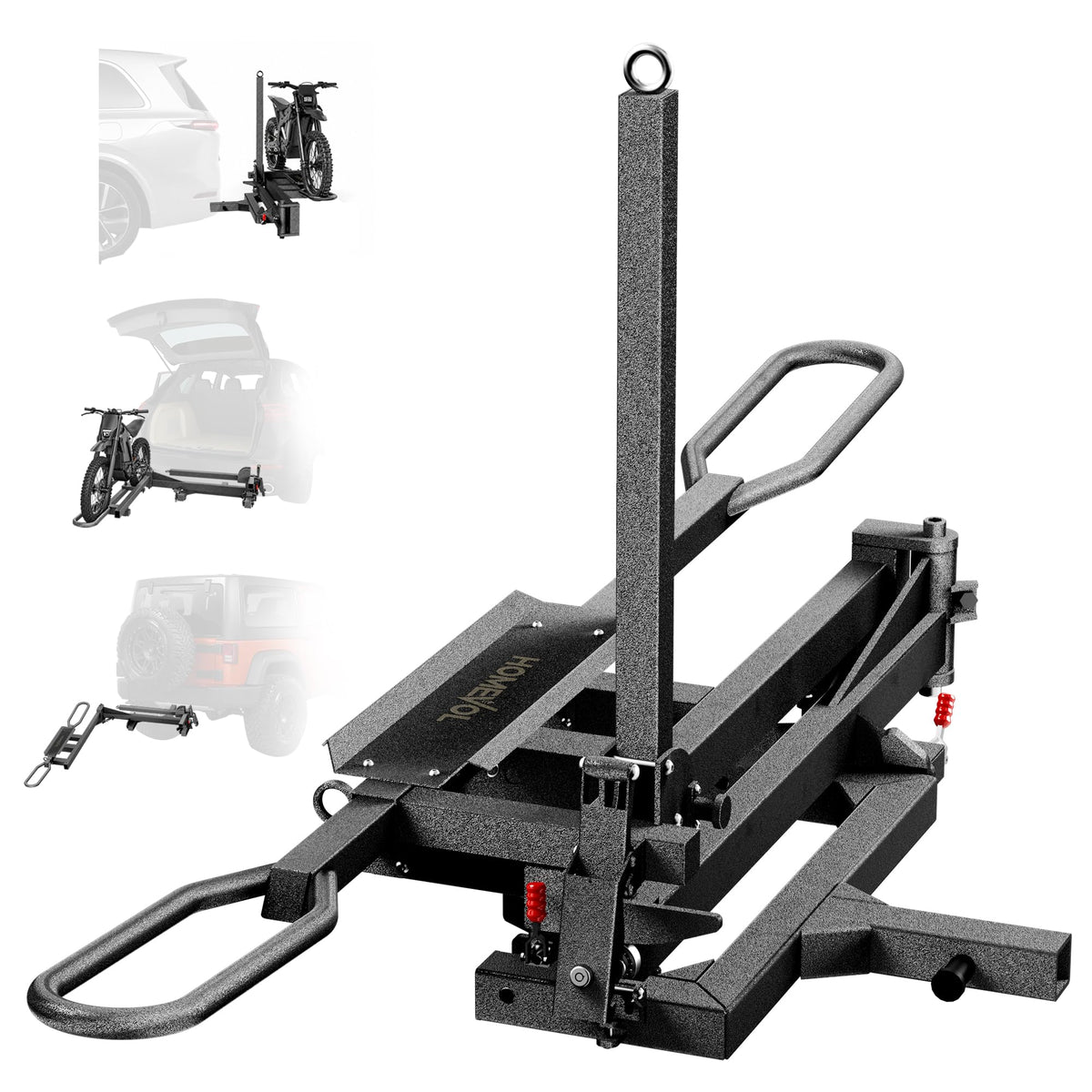 1-Bike Hitch Rack with Ramp, 1000 lb Capacity & Anti-Rattle